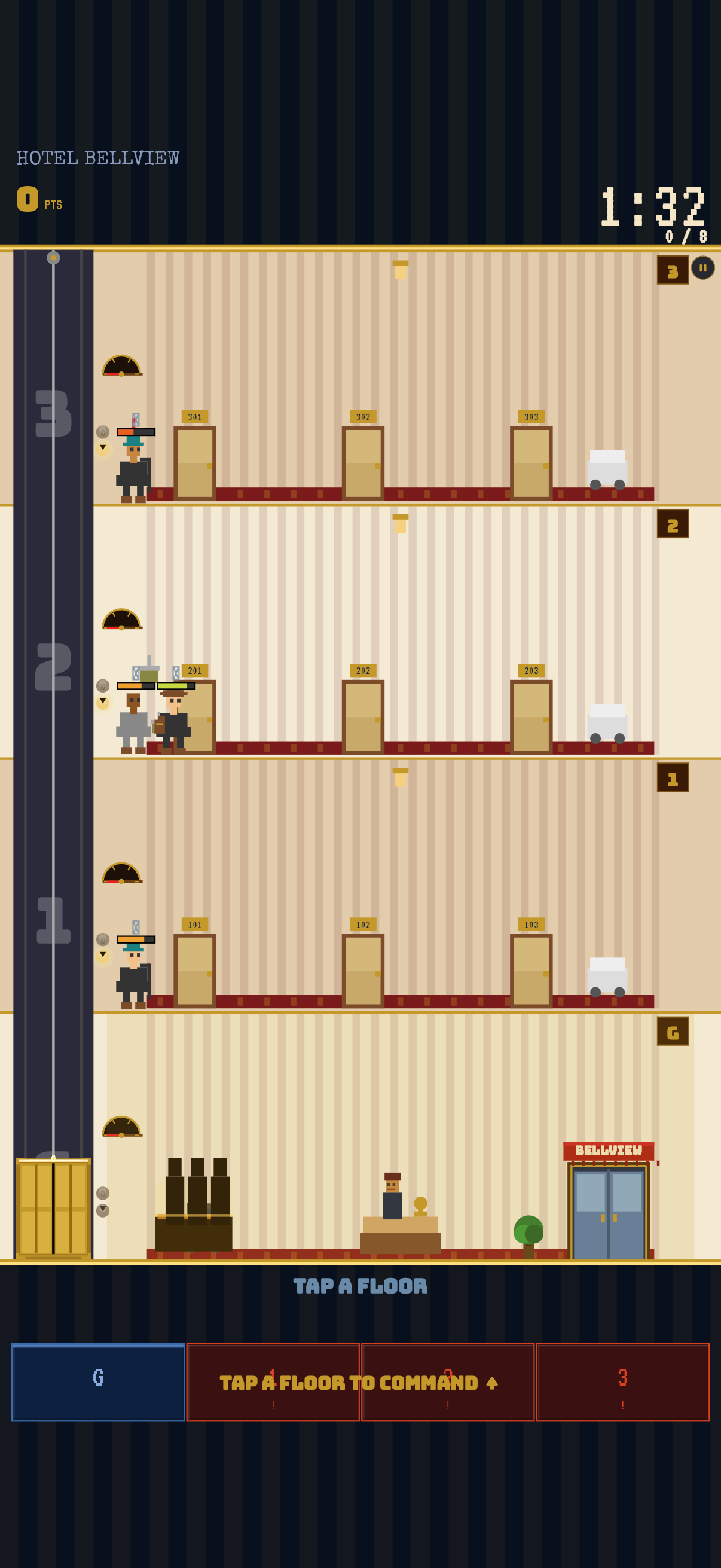 Mid-shift play — Hotel Bellview